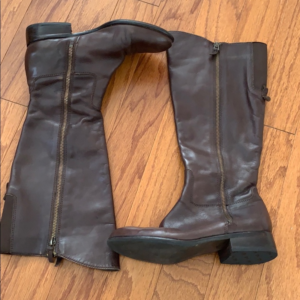 Franco Sarto Brown Leather Riding Boots